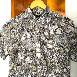 Lost At Sea Short Sleeve Button Up Print Shirt Men’s Size S